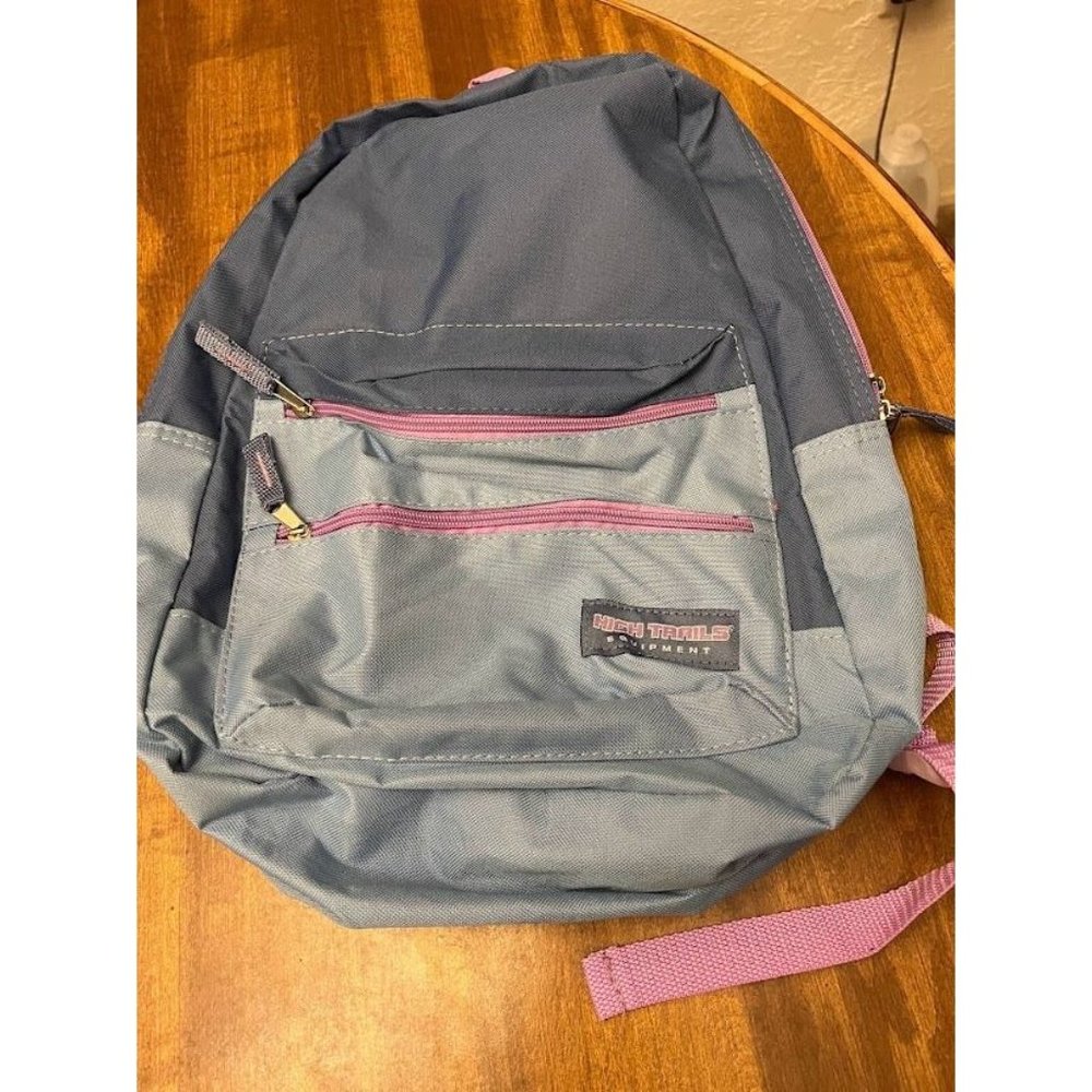 High Trails Double Zip Pink & Purple 18" Backpack